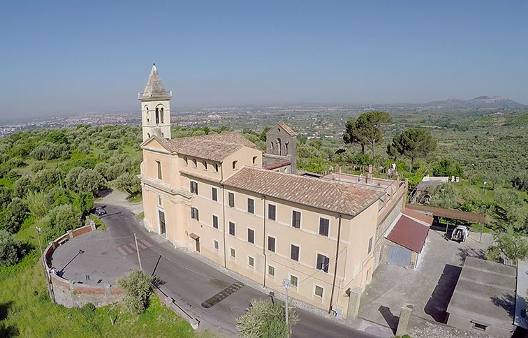 veduta area del santuario