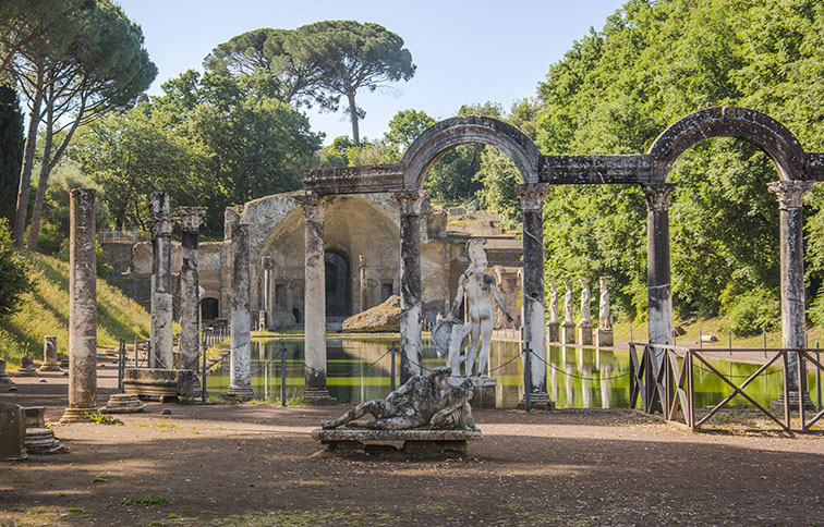 prospettiva del canopo con vasca centrale