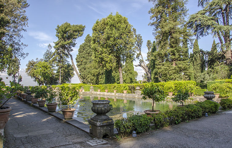 particolare del giardino di villa d'este